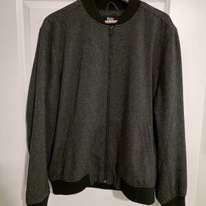 PAIGE Charcoal Knit Bomber Jacket